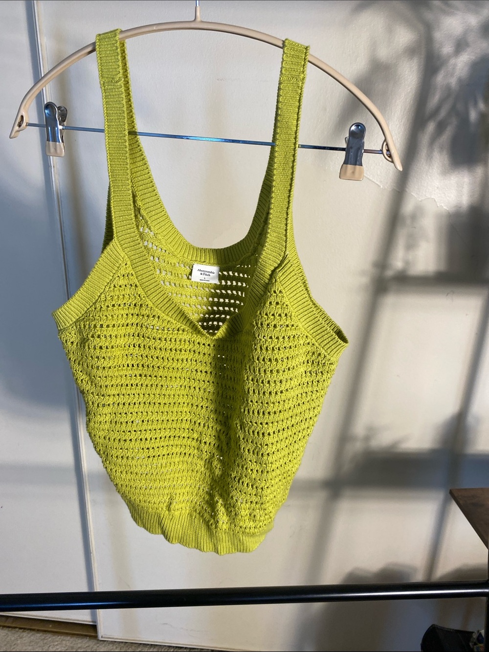 Abercrombie & Fitch Lime Green Crochet Tank